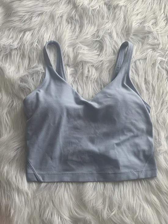 Lululemon Light Blue Athletic Crop Tank Size 4 - Picture 2 of 5